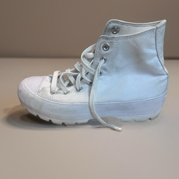 Converse Platform all White Lug Hightops - Picture 5 of 7